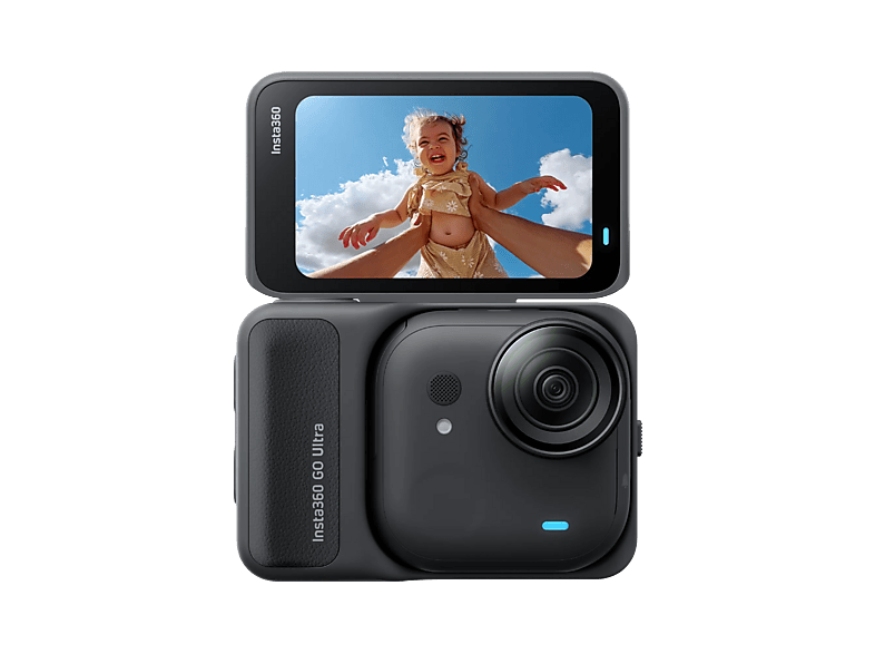Cámara deportiva - Insta360 GO Ultra, 4K, 70 min Autonomía, Sensor de 1/1,28'', Chip IA 5 nm, Midnight Black