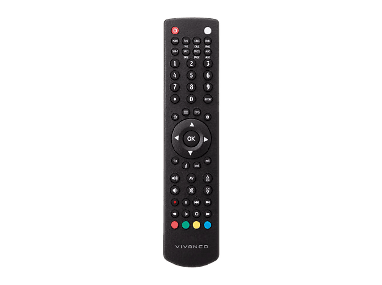 Pilot uniwersalny VIVANCO Smart TV 48 przycisków Czarny