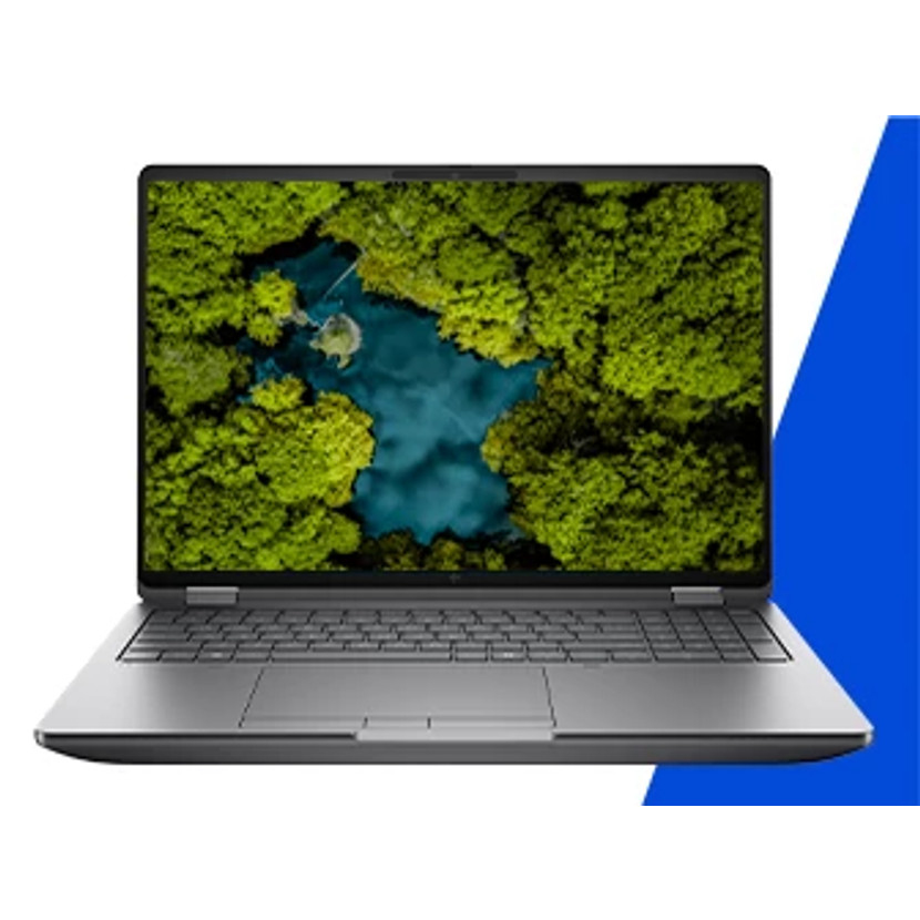 Ein Laptop zeigt ein Luftbild von einem Wald mit einem Gewässer.