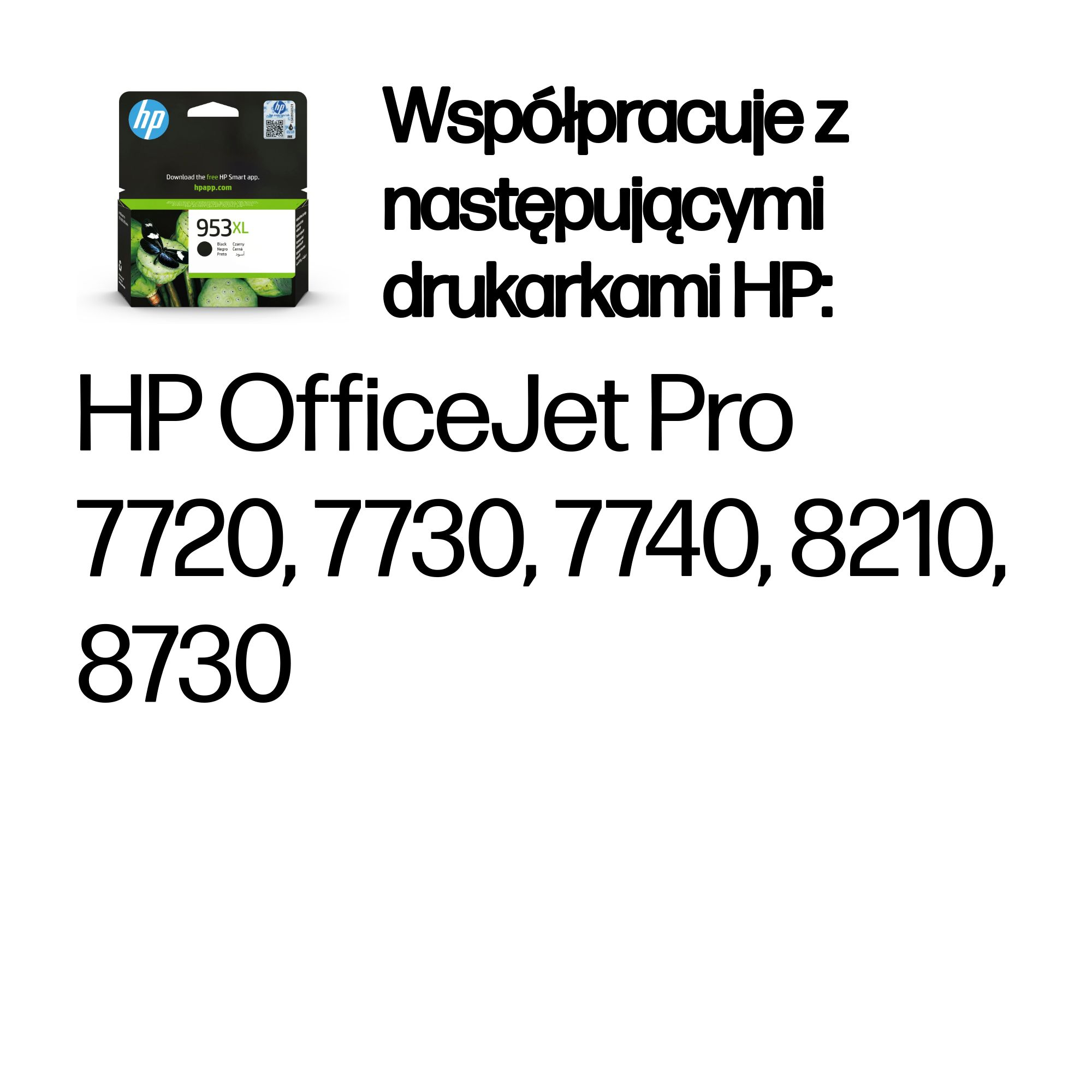 Tusz HP 953XL do drukarek HP OfficeJet Pro 7720-8730.