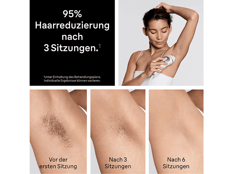 Braun IPL PL7321 Skin i-expert Pro IPL Haarentferner (Rose, mit mit 3-Aufsätzen, Akkubetrieb) — Foto 4 von 5