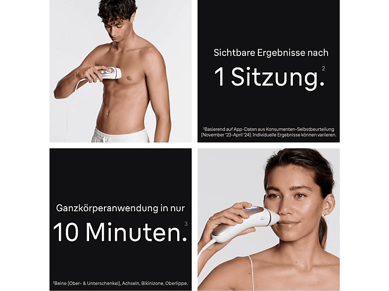 Braun IPL PL7321 Skin i-expert Pro IPL Haarentferner (Rose, mit mit 3-Aufsätzen, Akkubetrieb) — Foto 5 von 5