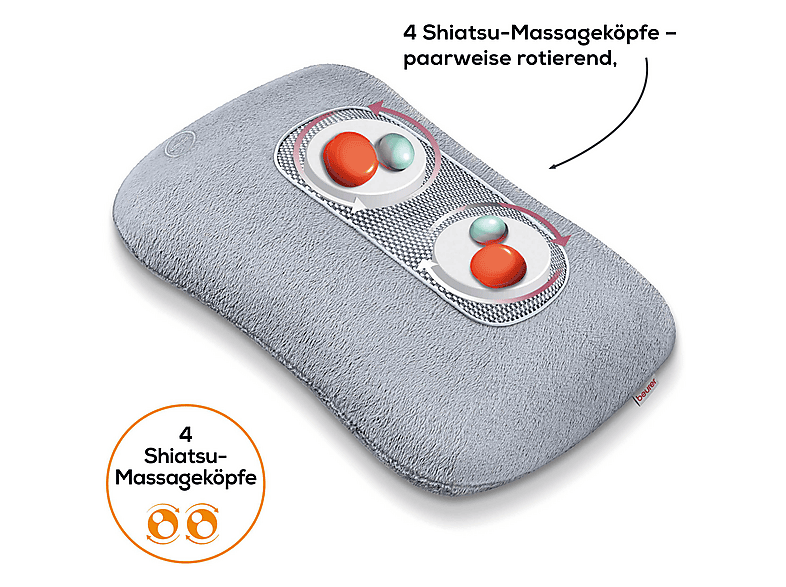 Beurer 644.04 MG 145 Shiatsu Massage-Kissen Massagekissen — Foto 4 von 5