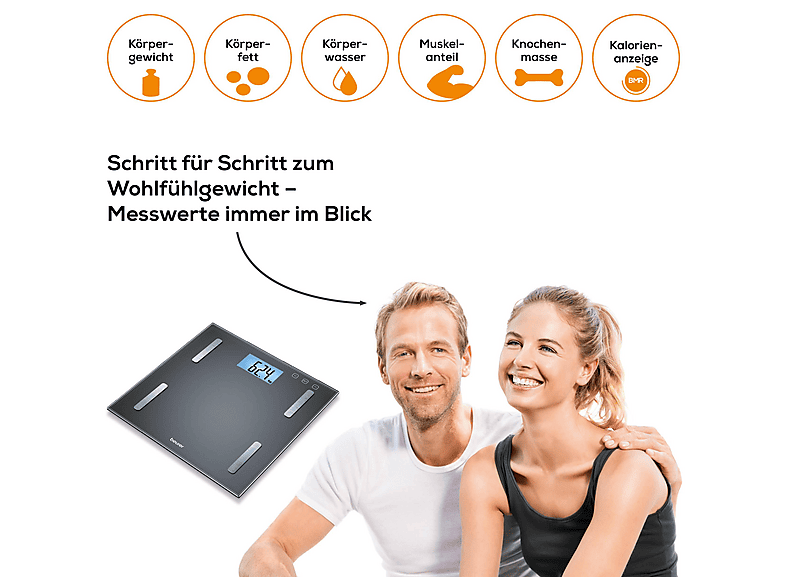 Beurer 749.09 BF 180 Körperanalysewaage, Maximale Tragkraft: 180 kg — Foto 2 von 4