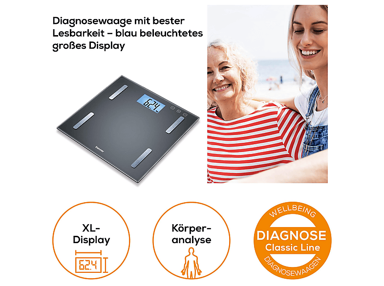 Beurer 749.09 BF 180 Körperanalysewaage, Maximale Tragkraft: 180 kg — Foto 3 von 4