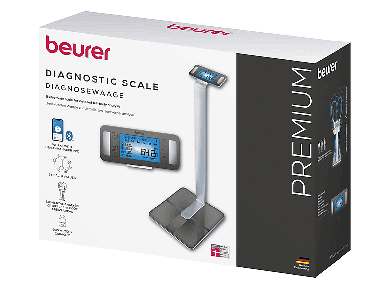 Beurer BF 1000 Super Precision Diagnosewaage, Maximale Tragkraft: 200 kg