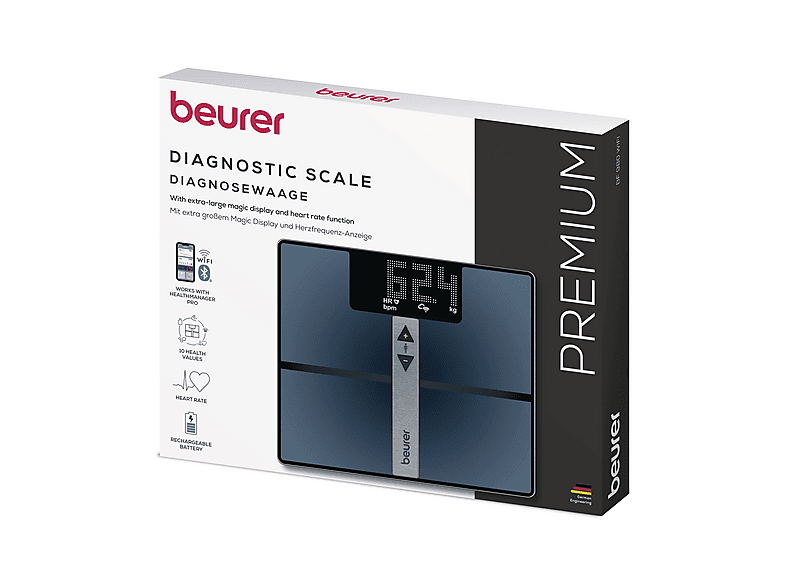 Beurer BF 980 WIFI Diagnosewaage, Maximale Tragkraft: 180 kg