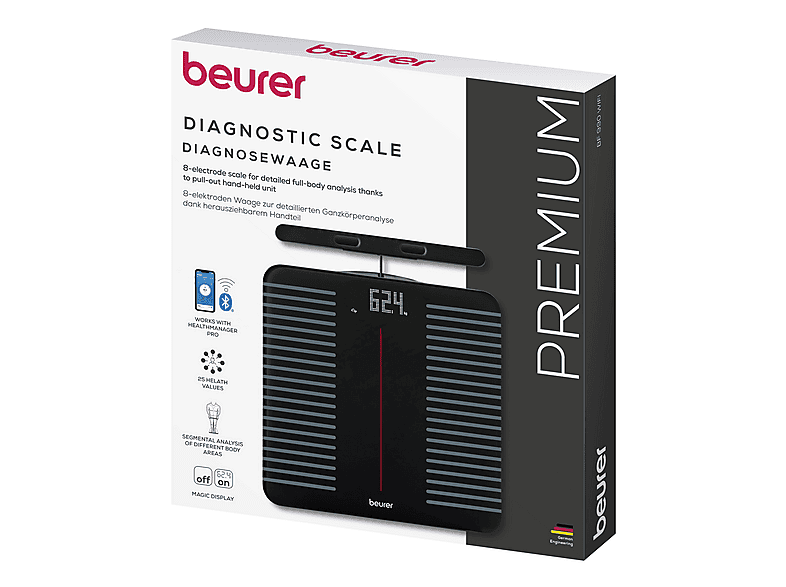 Beurer 103.79 BF990 Diagnosewaage, Maximale Tragkraft: 180 kg