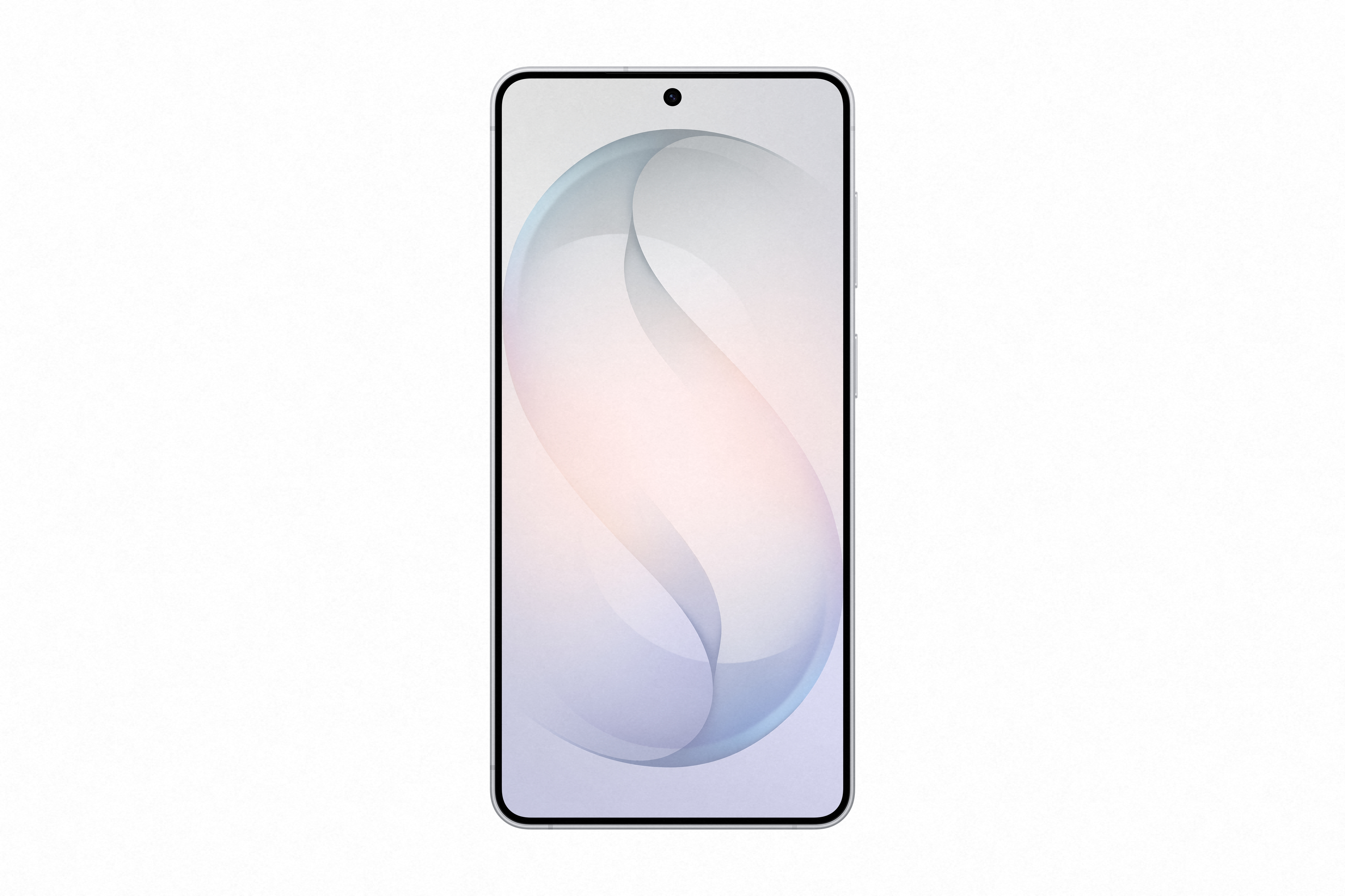 Ein Smartphone mit einem abstrakten, weichen Hintergrund auf dem Bildschirm.