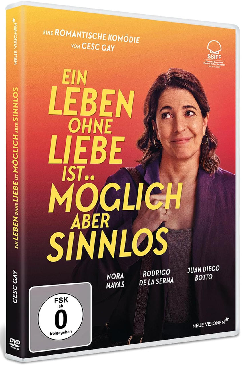 DVD-Cover: Frau lächelt, Titel: Ein Leben ohne Liebe ist möglich, aber sinnlos.