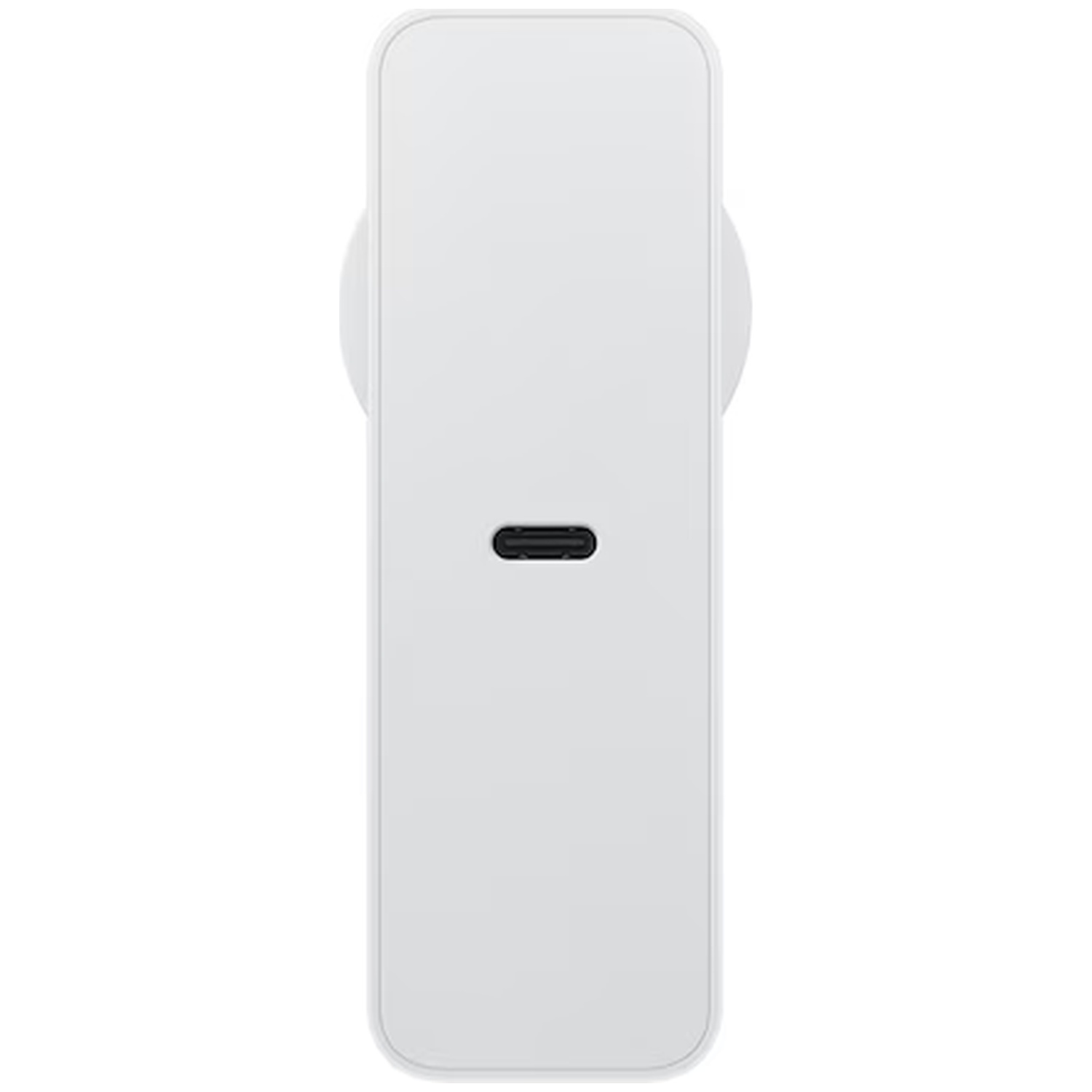 A white rectangle with a black slot in the middle on a white background.
