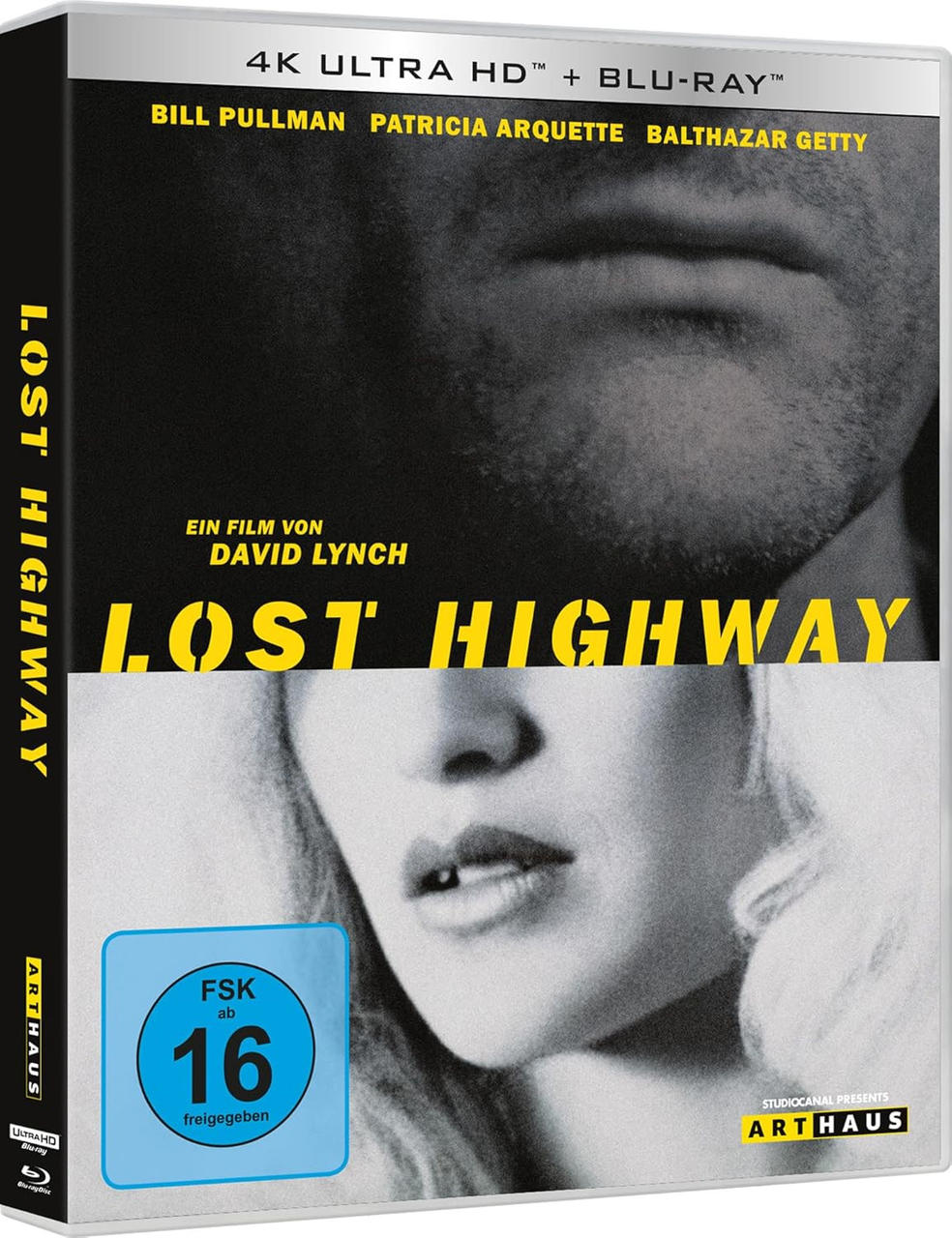 Filmcover von 'Lost Highway' mit Schauspielernamen und FSK-Siegel.