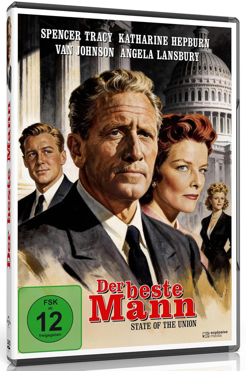 Filmplakat: Spencer Tracy, Katharine Hepburn, Van Johnson, Angela Lansbury vor Kapitol.