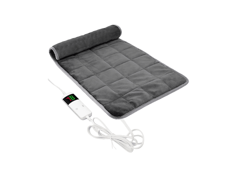 Manta eléctrica - Cecotec HeatConfort Weighted 180 X 200 cm, con peso 9 kg, 10 niveles de temperatura, Temporizador, Gris