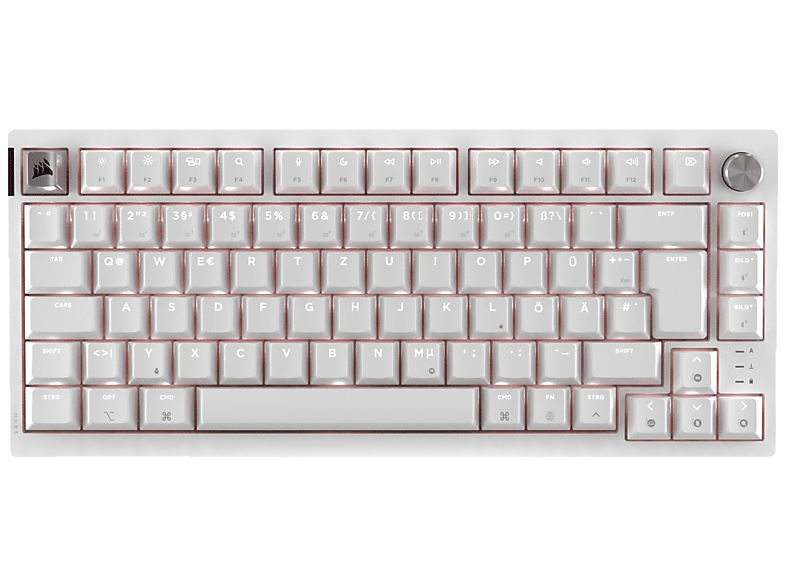 CORSAIR K65 Plus wireless 75 %, RGB, Tastatur, Mechanisch, Kabellos, Frostweiß | MediaMarkt - Tastatur