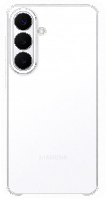 Fehér Samsung okostelefon hátulja három kamerával és vakuval.