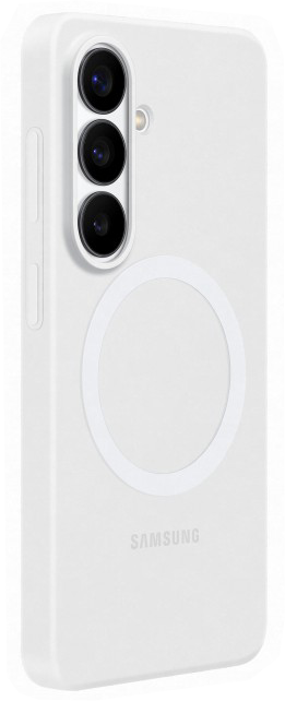 Fehér telefontok kamerákkal és Samsung logóval.