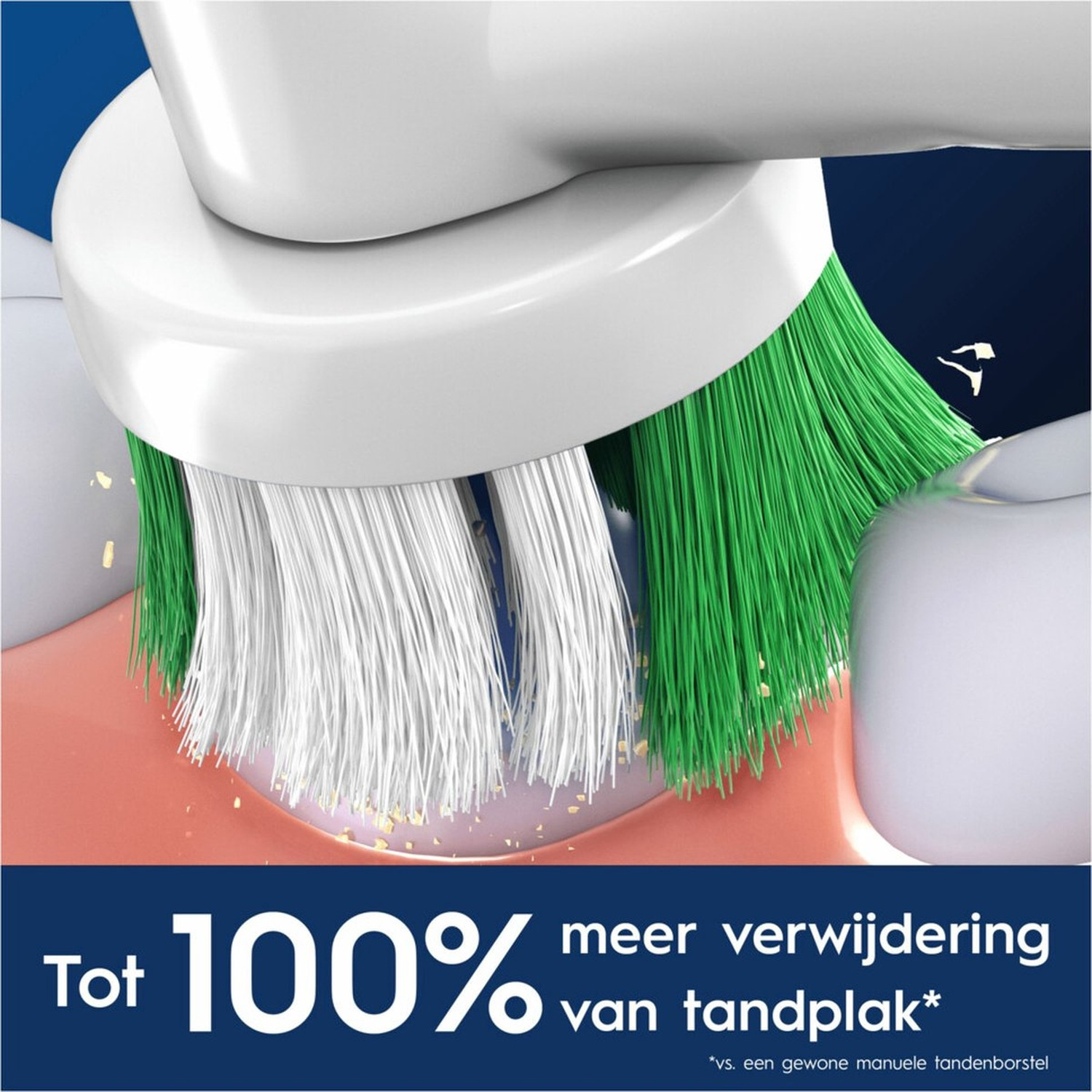 Brosse à dents électrique nettoyant les dents, éliminant la plaque.