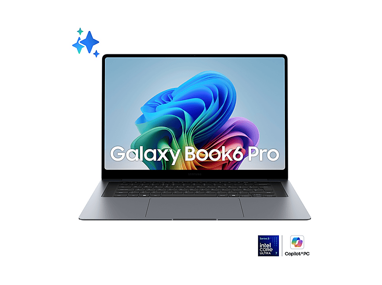SAMSUNG Galaxy Book6 Pro NOTEBOOK, 16 '', processore Intel® Core Ultra 7 356H, UHD Graphics, RAM 32 GB, 1000 GB SSD, Grey, Windows 11 Home