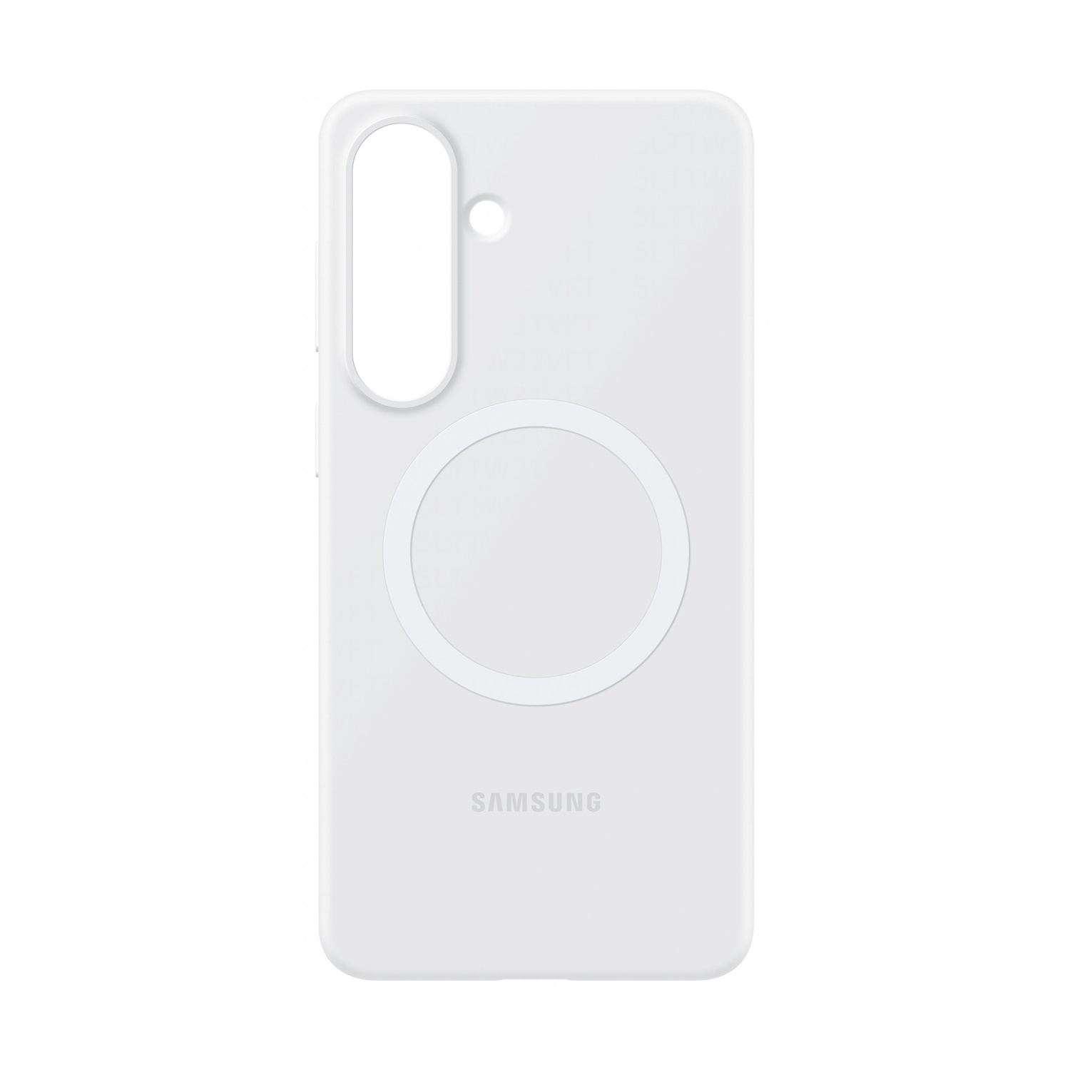 Custodia bianca per telefono con anello magnetico circolare.