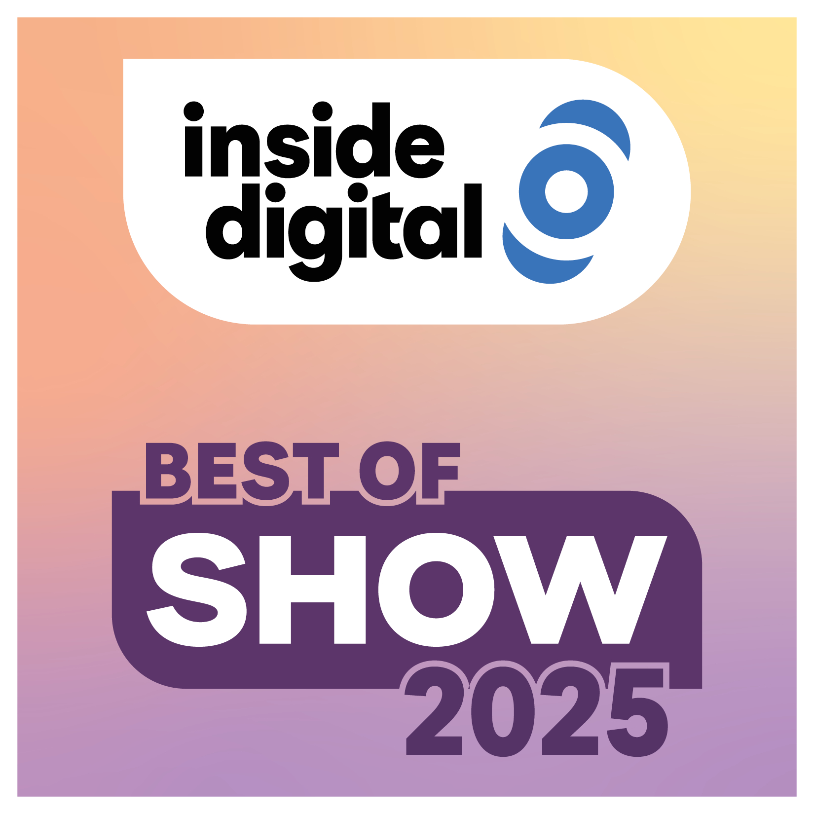 Logo mit 'Inside Digital' und 'Best of Show 2025'.