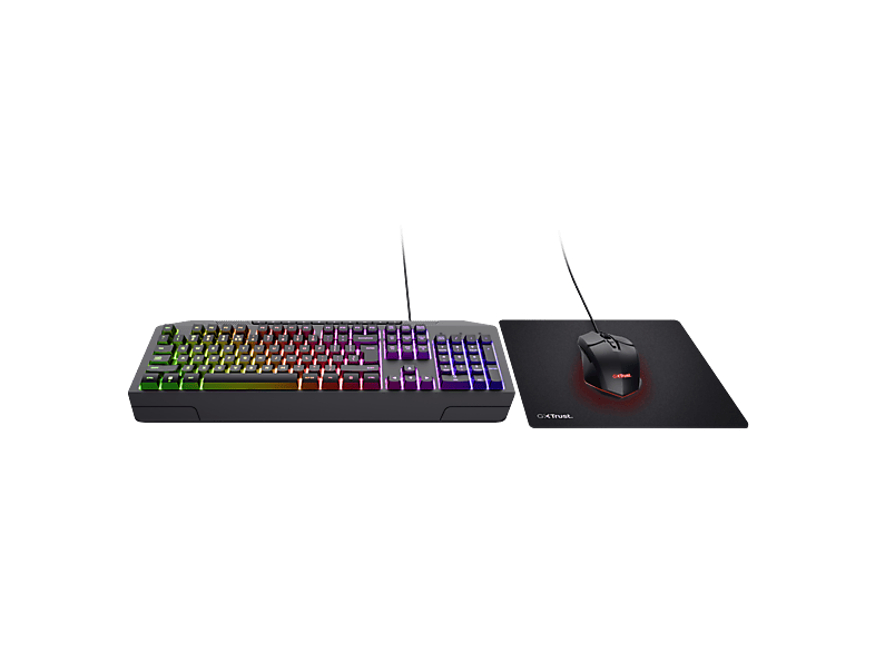 Trust GXT791 Kabelgebunden Gaming-Tastatur, Maus-Set Beleuchtet Deutsch, QWERTZ Schwarz — Foto 3 von 6