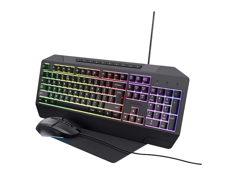 Trust GXT791 Kabelgebunden Gaming-Tastatur, Maus-Set Beleuchtet Deutsch, QWERTZ Schwarz — Foto 2 von 6