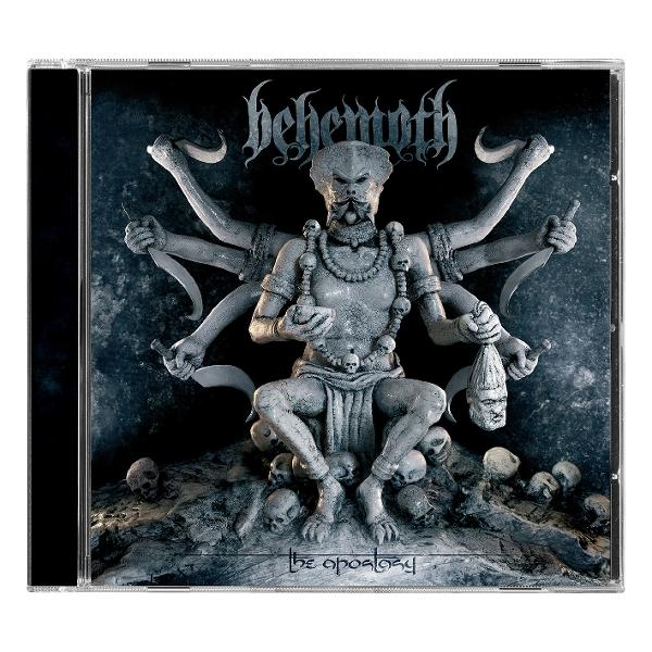 CD-Cover mit mehrarmiger Statue, Totenschädeln und Bandlogo.