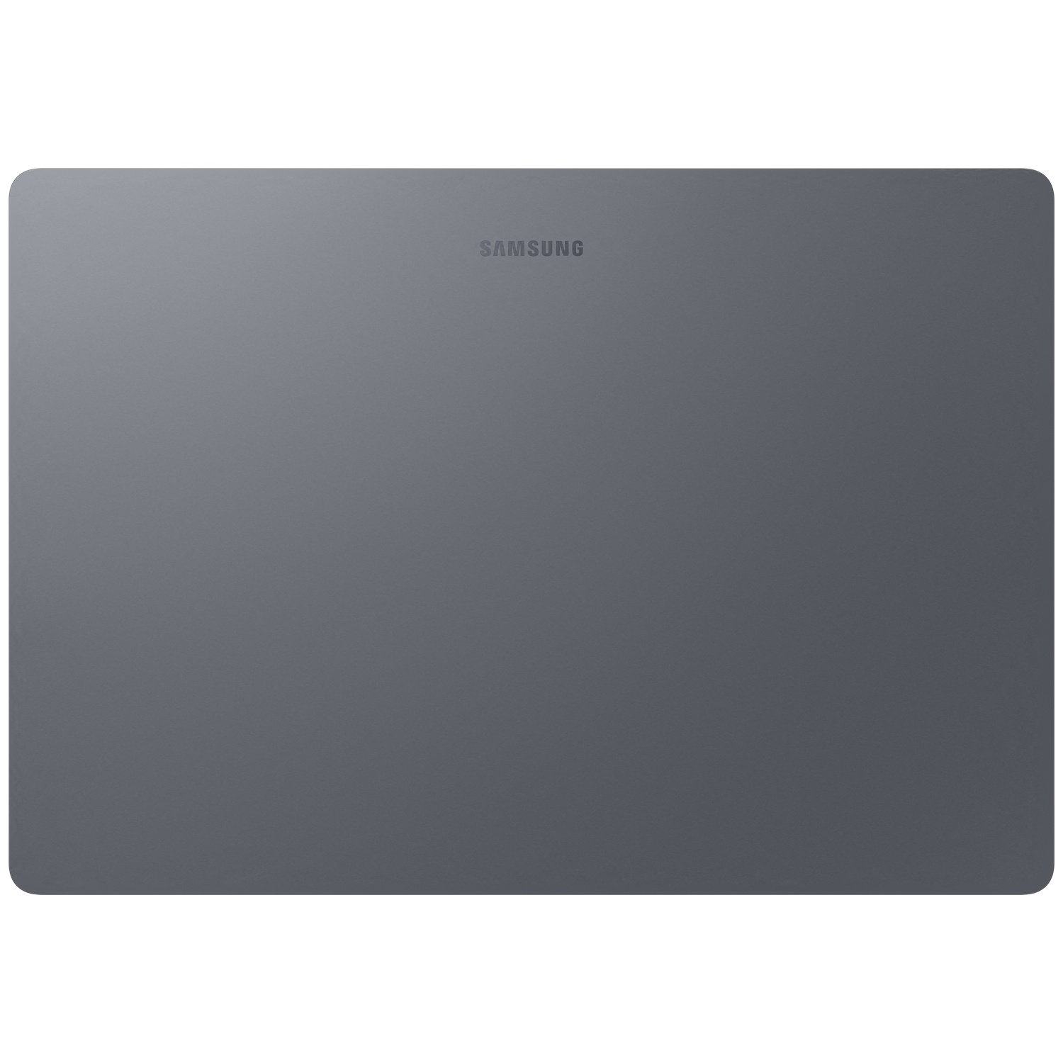 Grijze Samsung tablet achterkant met logo boven.