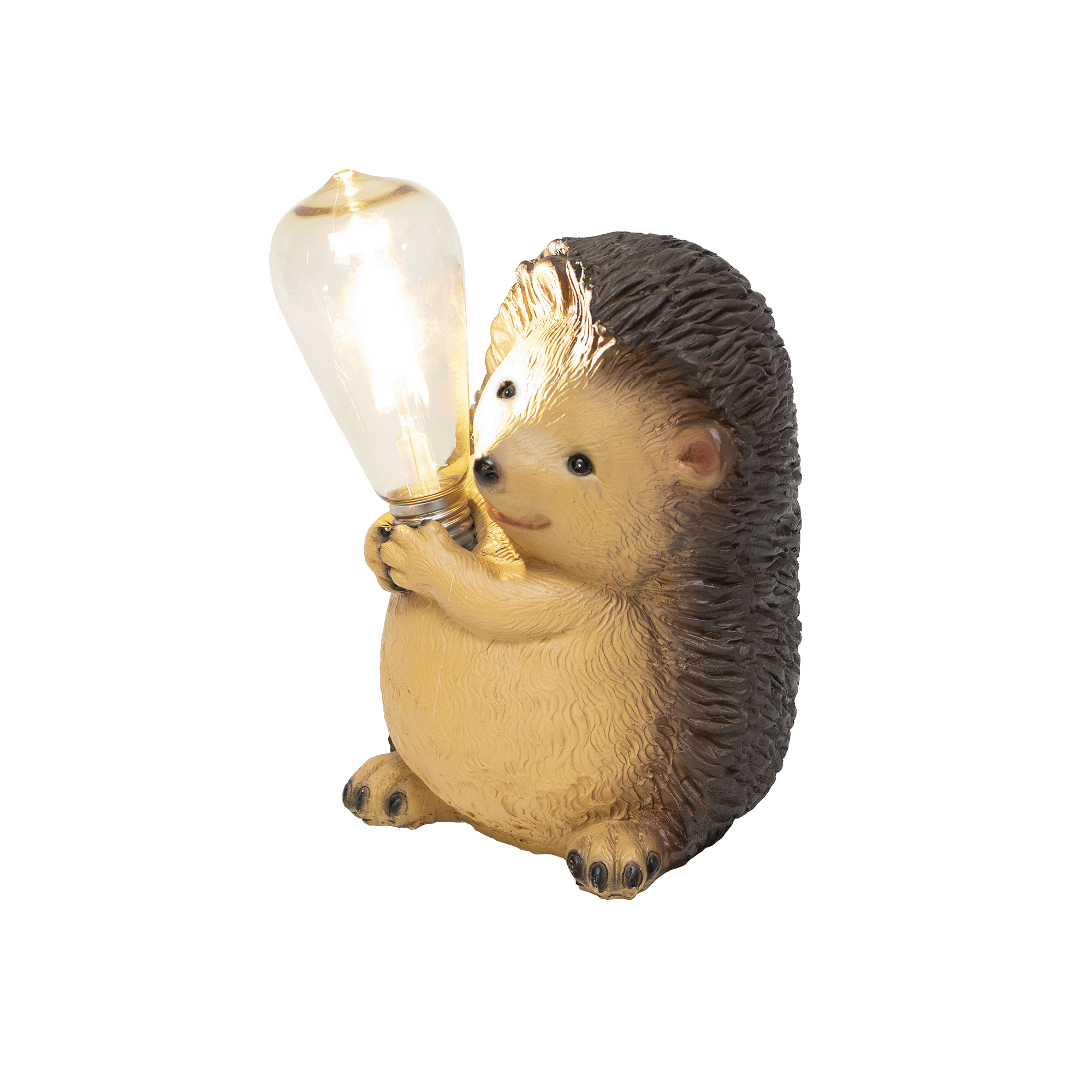 HOME Napelemes filament LED kerti lámpa, sün villanykörtével, 300 mAh akkumulátor, melegfehér (MX649S)