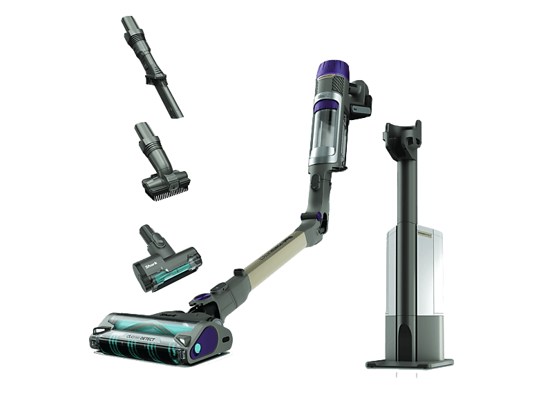 REACONDICIONADO Seminuevo Bueno Aspirador escoba - Shark PowerDetect IP3251EUT, Base autovaciado, Antienredos, Tubo Flexible, 70min Autonomía, 380W