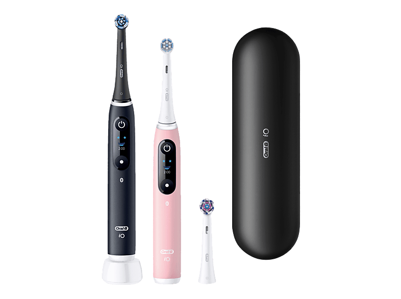 ORAL-B iO 6 Elektrische Zahnbürste Schwarz/Pink, Reinigungstechnologie: Oszillierend / Rotierend Pulsierend (3D)