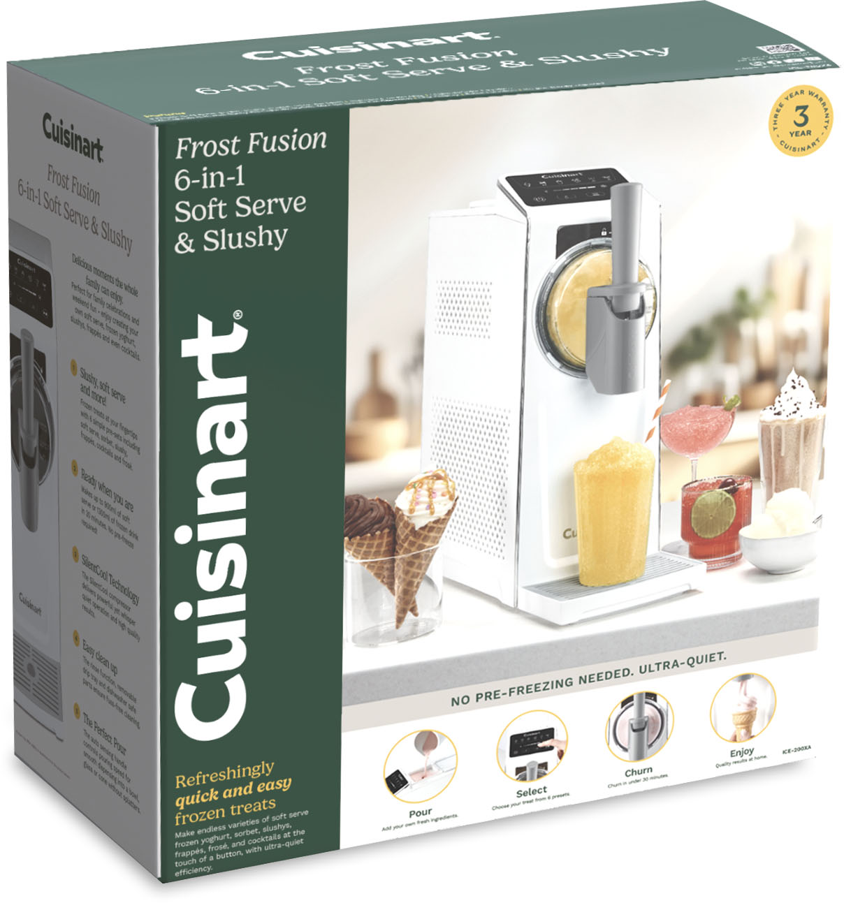 Cuisinart Frost Fusion Eismaschine mit gefrorenen Desserts und Eis.