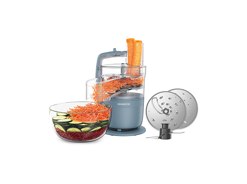 Kenwood FDP 23.140 GY MultiPro Go Kompakt Food Prozessor Storm Blue (Rührschüsselkapazität: 1,3 l, 900 Watt)