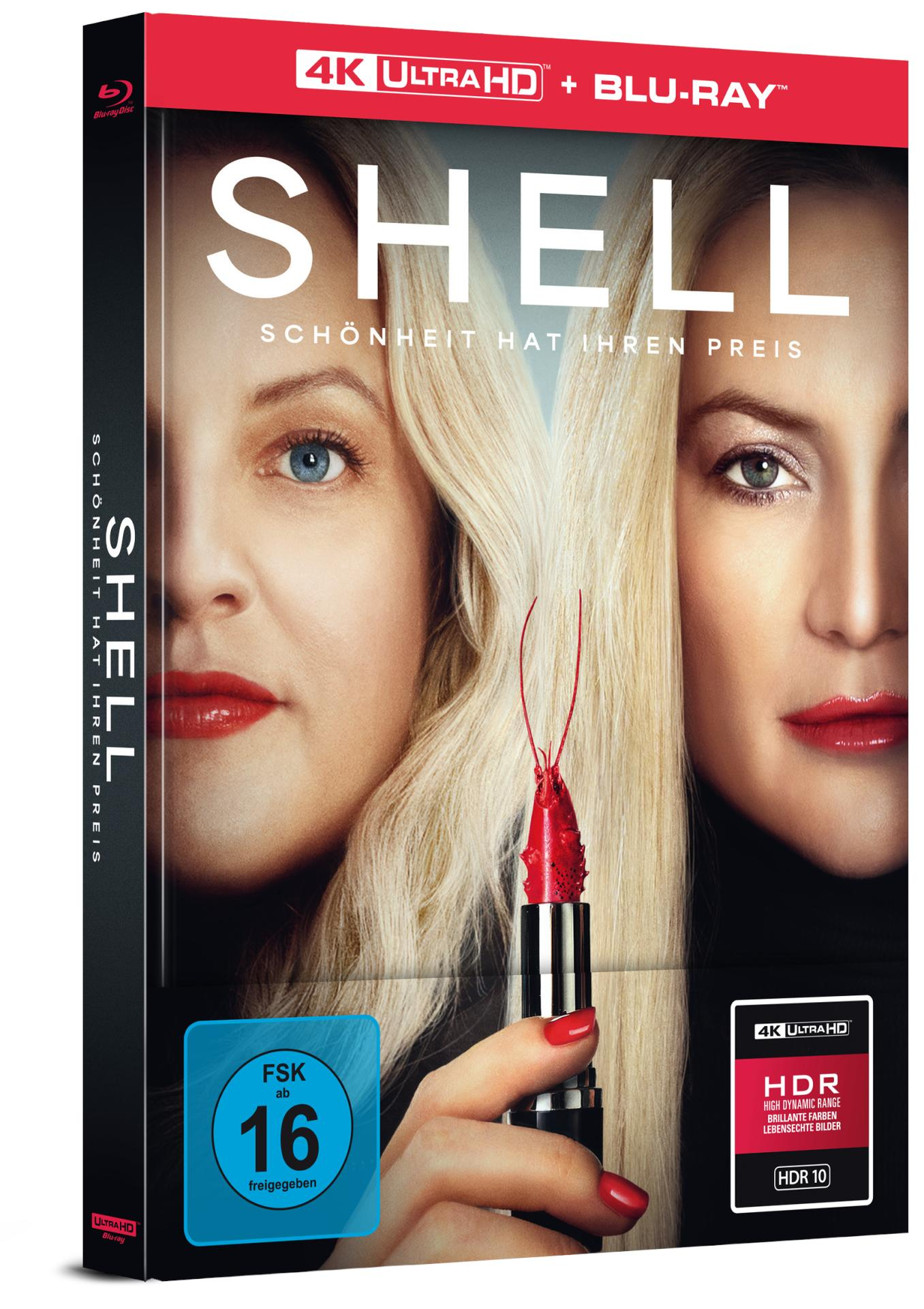 Blu-ray-Cover mit zwei Gesichtern, einem Hummer-Lippenstift und FSK-16-Siegel.