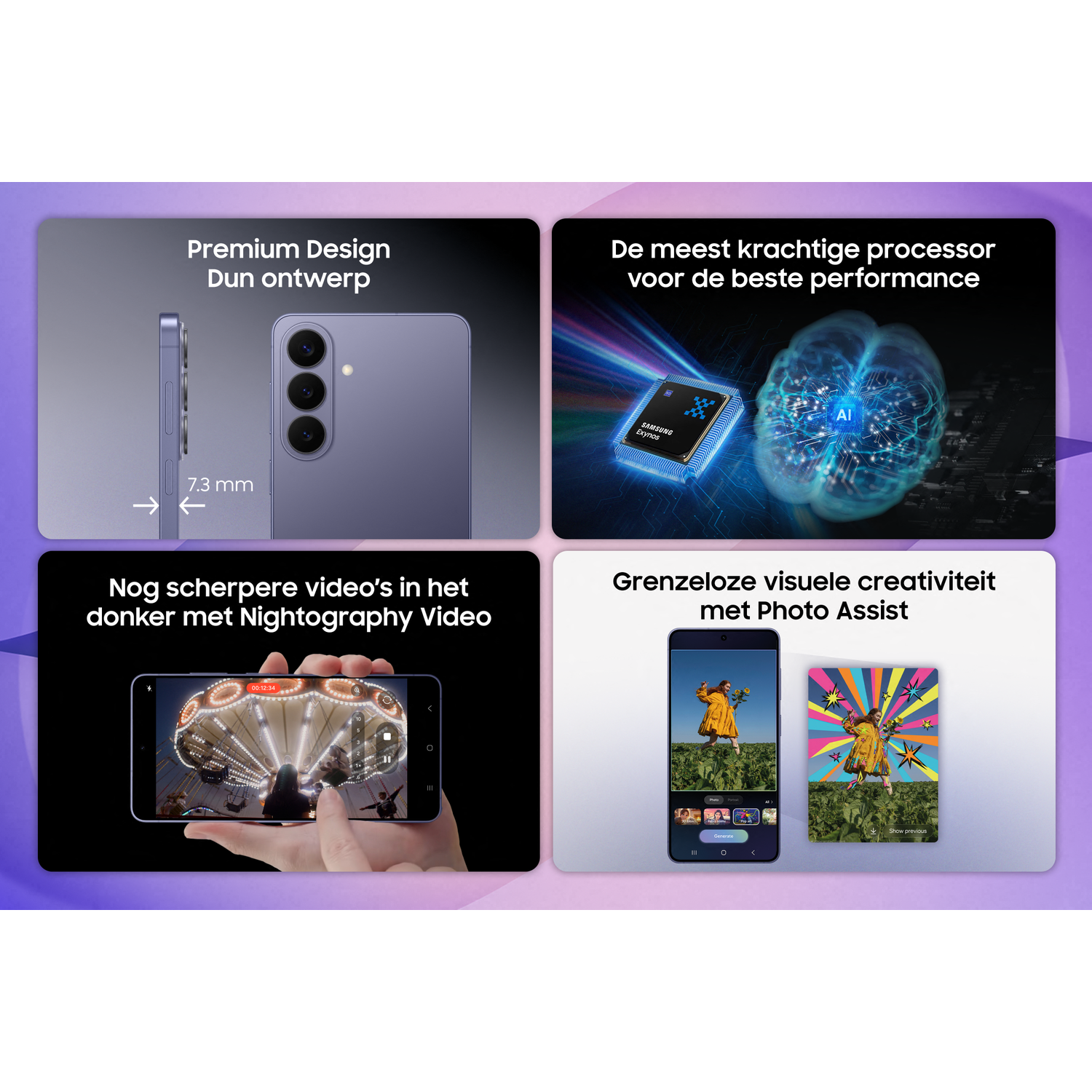 Samsung Smartphone: Design, processor, nachtmodus & fotobewerking.