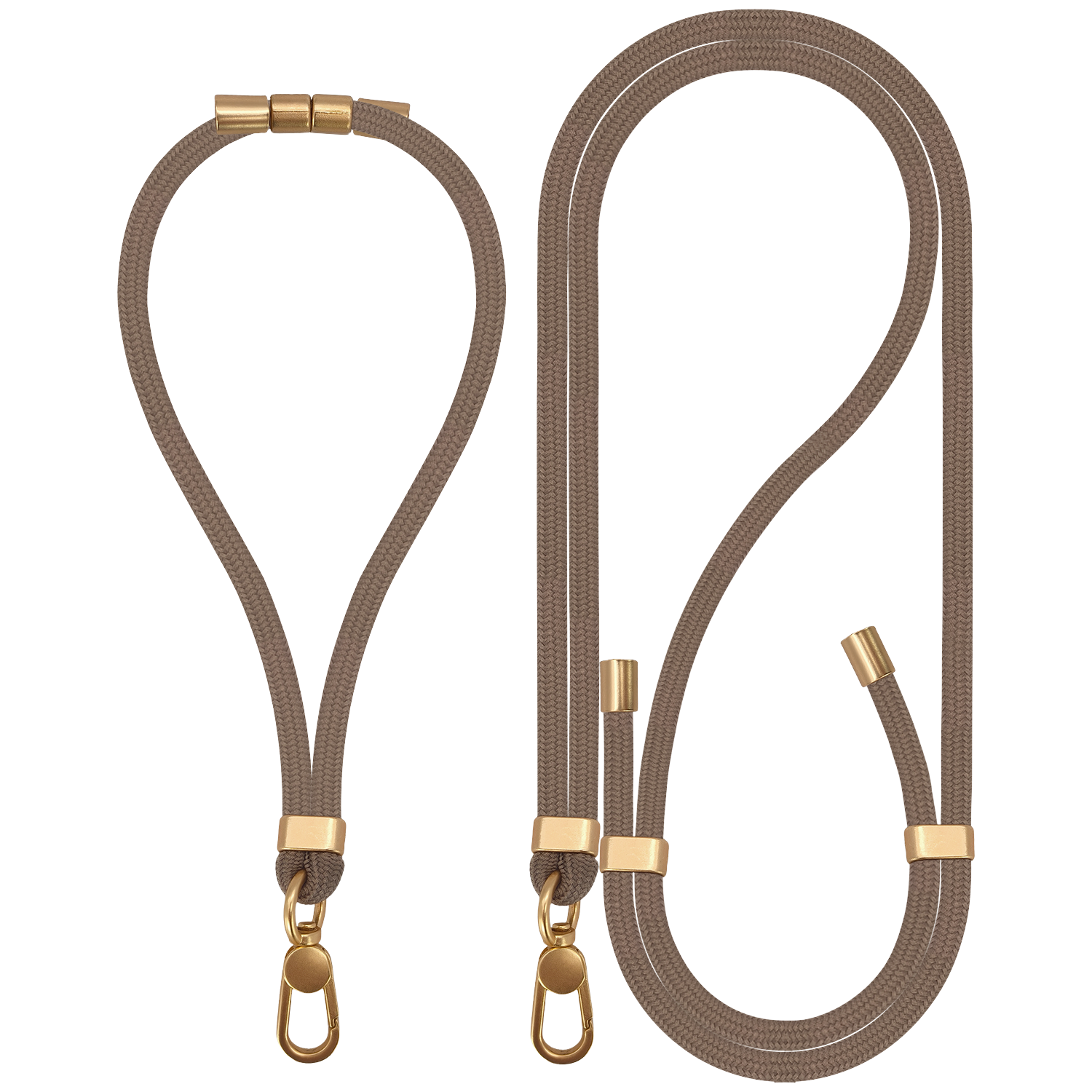 MYSTYLE Body & Wrist (2-Pack) Lanyard Set Telefoonhoesje Universeel Taupe afbeelding