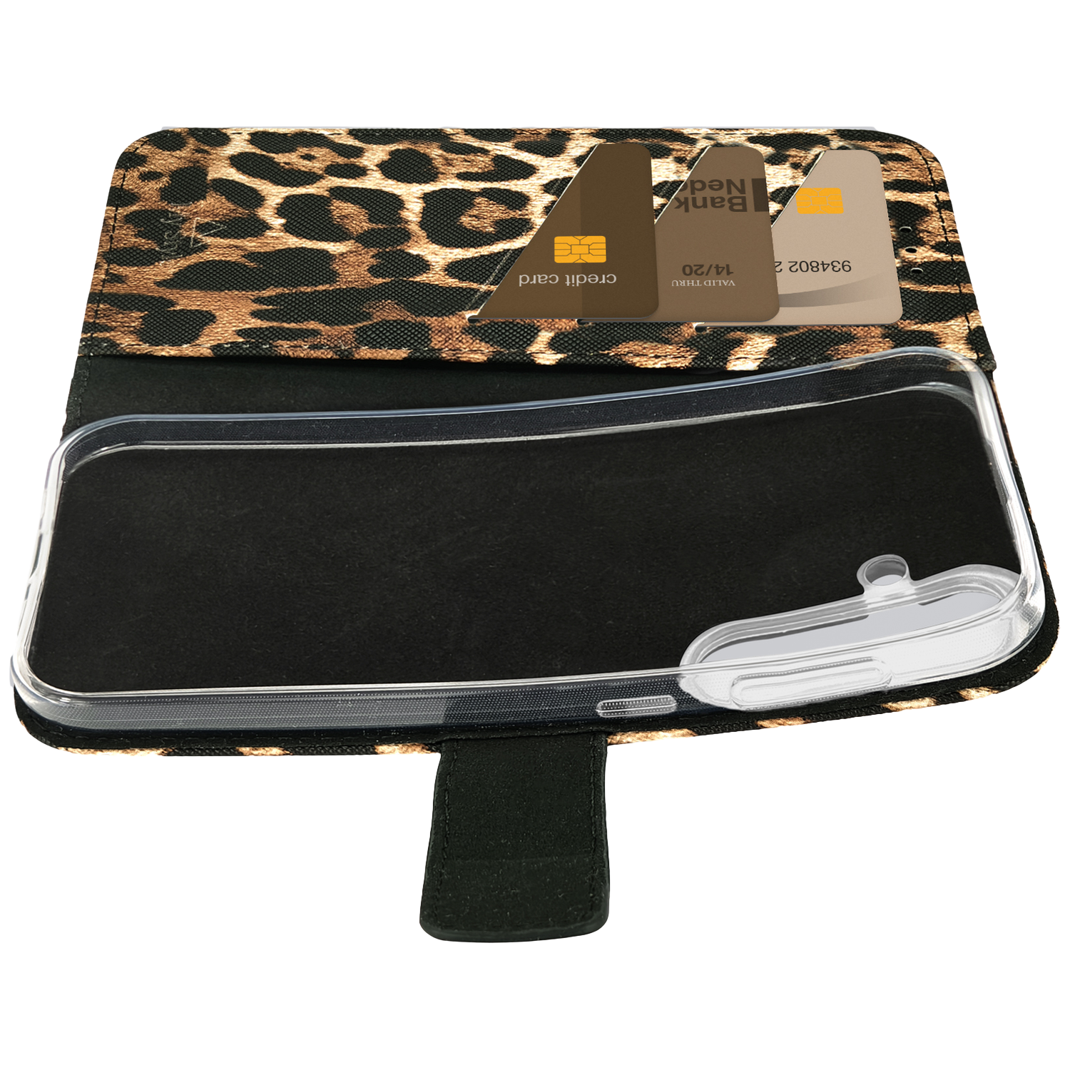 MYSTYLE Flex Wallet Telefoonhoesje voor Samsung S26 Wild Leopard afbeelding