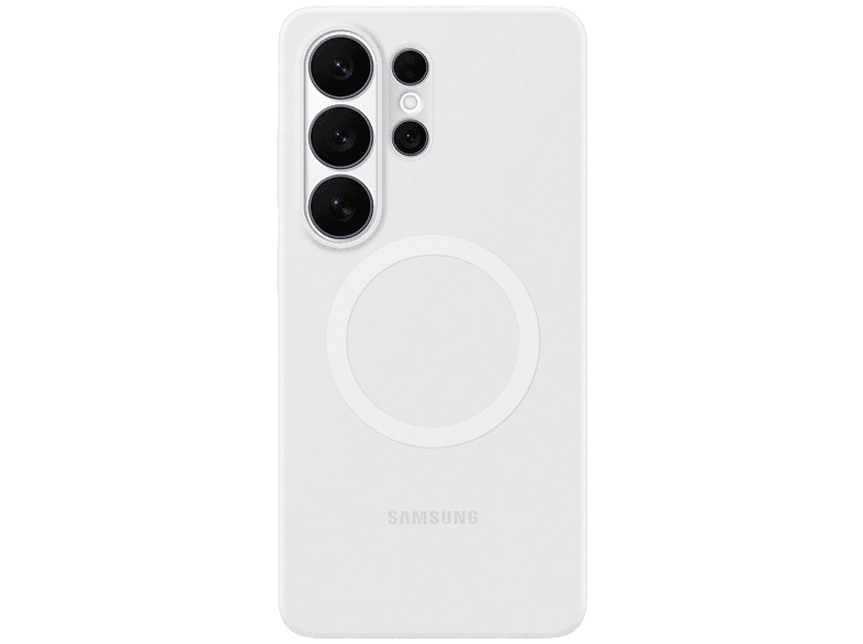 Coque Samsung Silicone Magnet pour Galaxy S26 Ultra Blanc