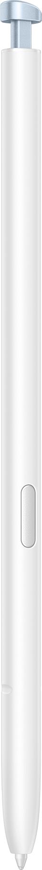 Un stylet blanc avec une pointe argentée et un bouton.