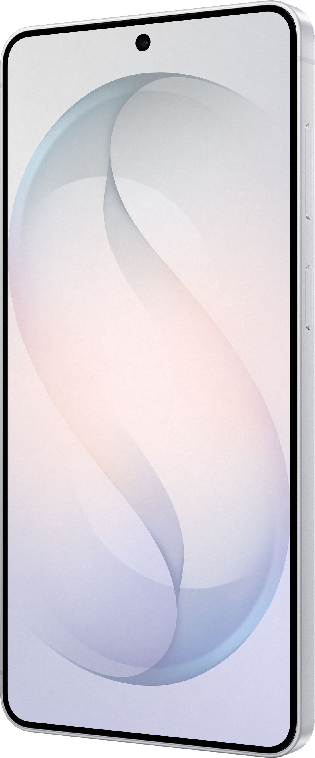 Nahaufnahme eines silbernen Smartphones mit einer Kameralinse oben.