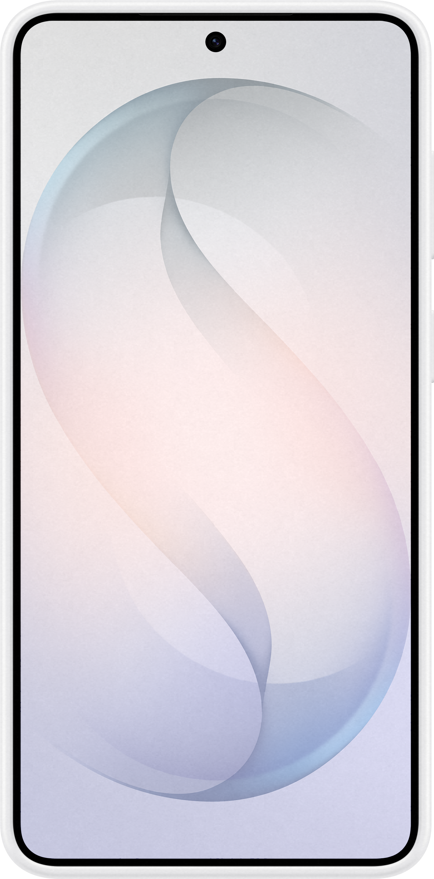 Uno smartphone con uno sfondo astratto e morbido nei toni pastello.