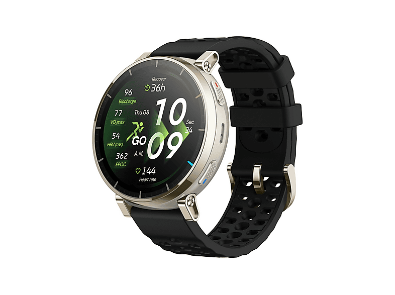 AMAZFIT Actice 3 Premium Smartwatch Edelstahl / Kunststoff Silion, 22 mm, Apex Silver