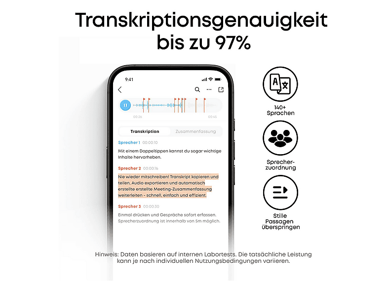 Thumbnail - ANKER Soundcore Work KI-gestütztes Diktiergerät, Black