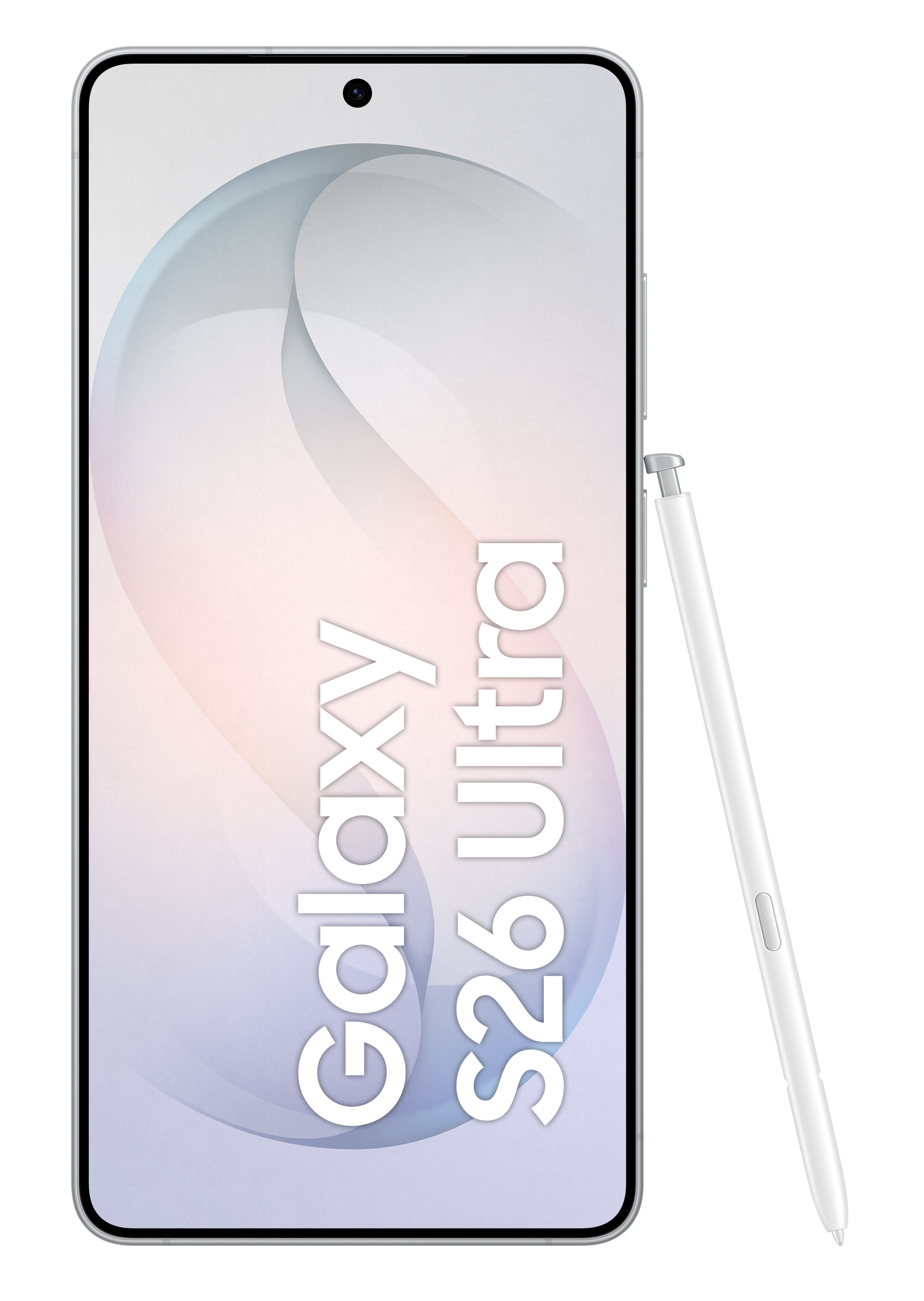 Srebrny smartfon z rysikiem obok. Na ekranie widnieje napis 