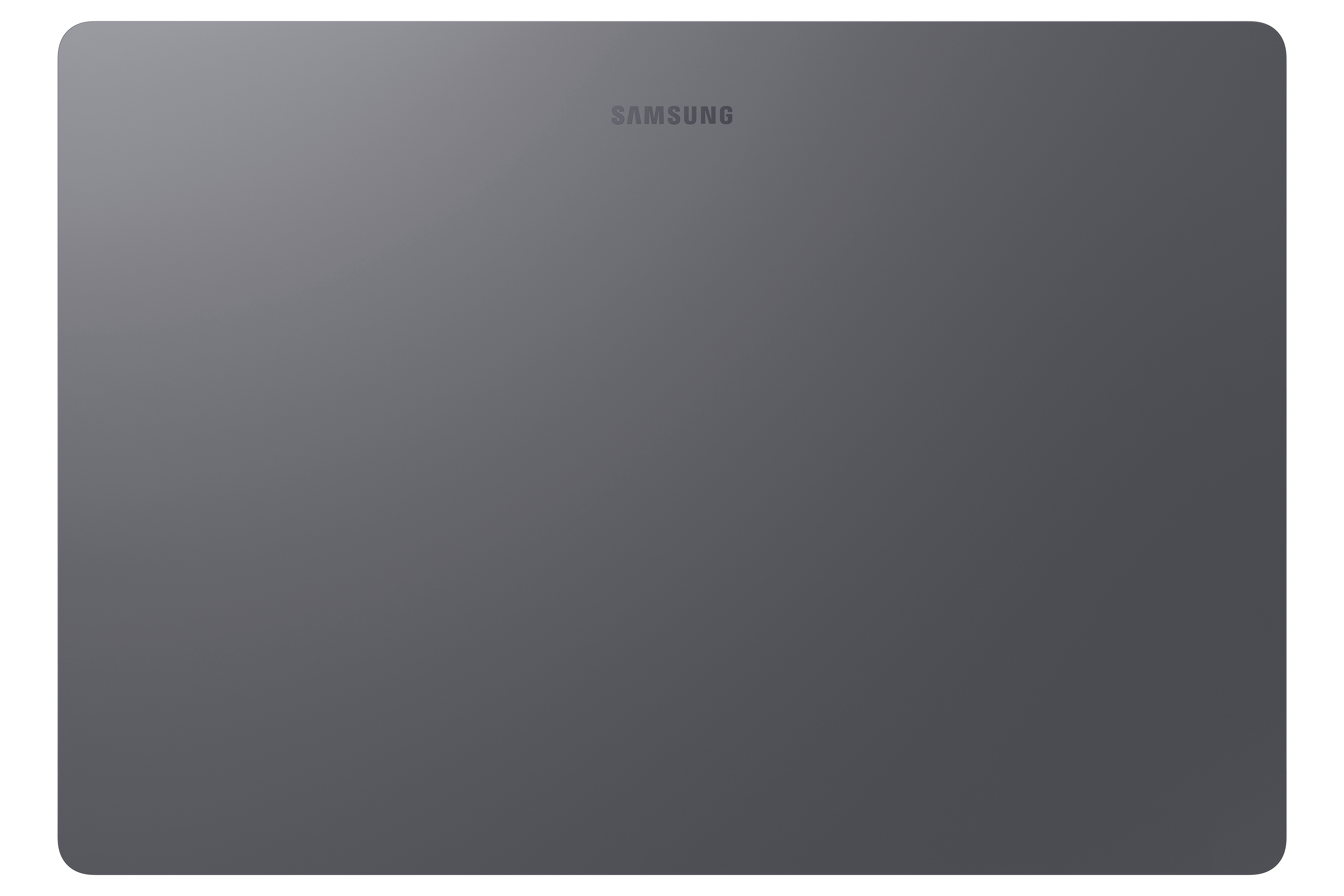 Grauer Samsung Tablet-Rücken mit matter Oberfläche.