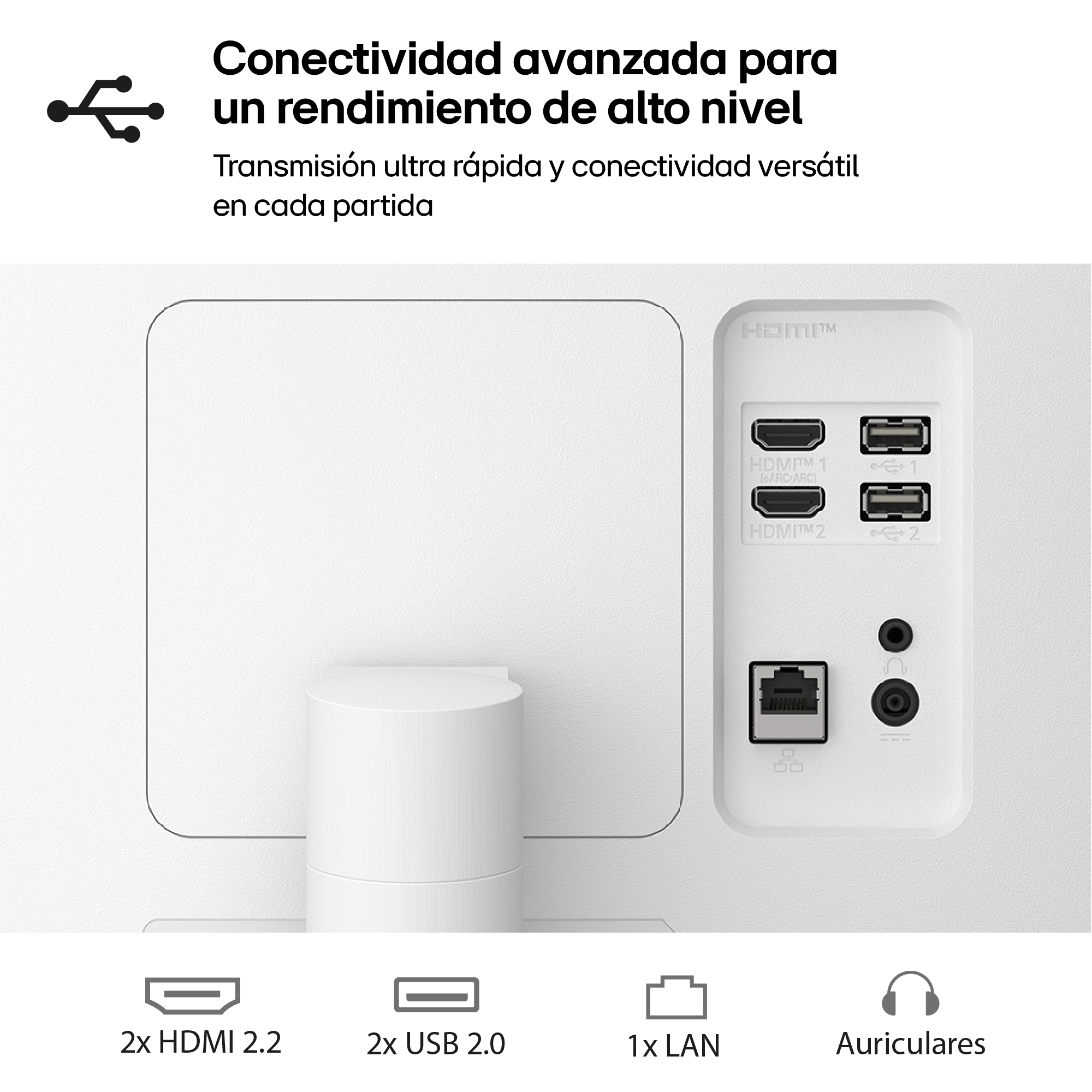 Conectividad avanzada para un rendimiento de alto nivel. Transmisión ultra rápida y conectividad versátil en cada partida