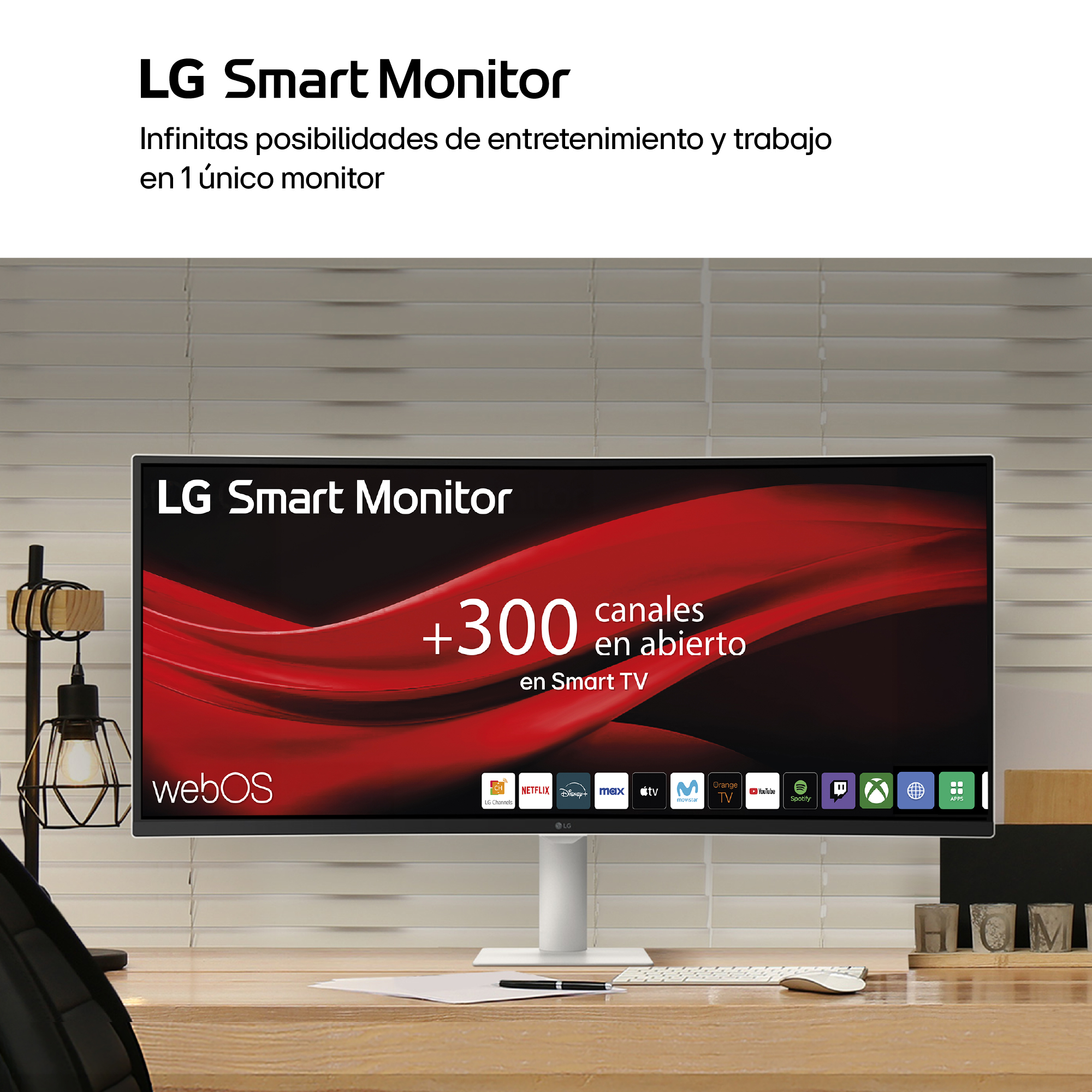 LG Smart Monitor. Infinitas posibilidades de entretenimiento y trabajo en 1 único monitor