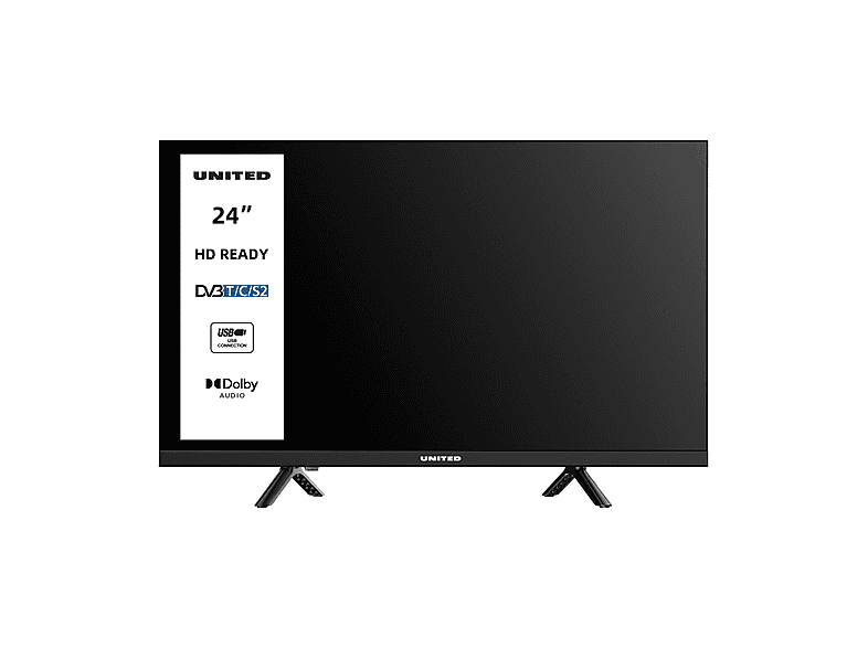 UNITED UNLED24M10 TV LED, 24 ", HD, Black, Classe E