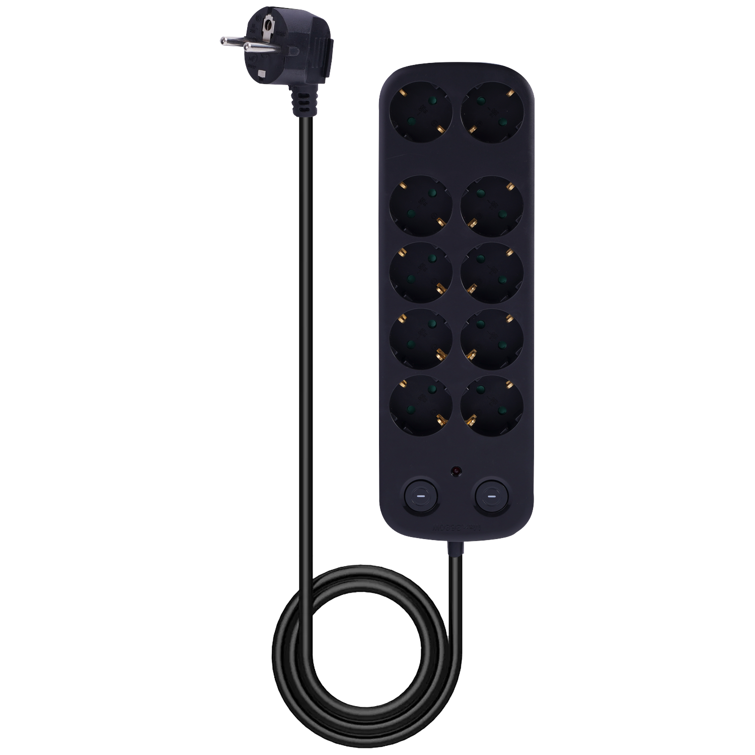 ISY Ips-9120-b Stekkerdoos Met 10 Stopcontacten 2 M